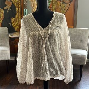 Daughters of India Cream Blouse